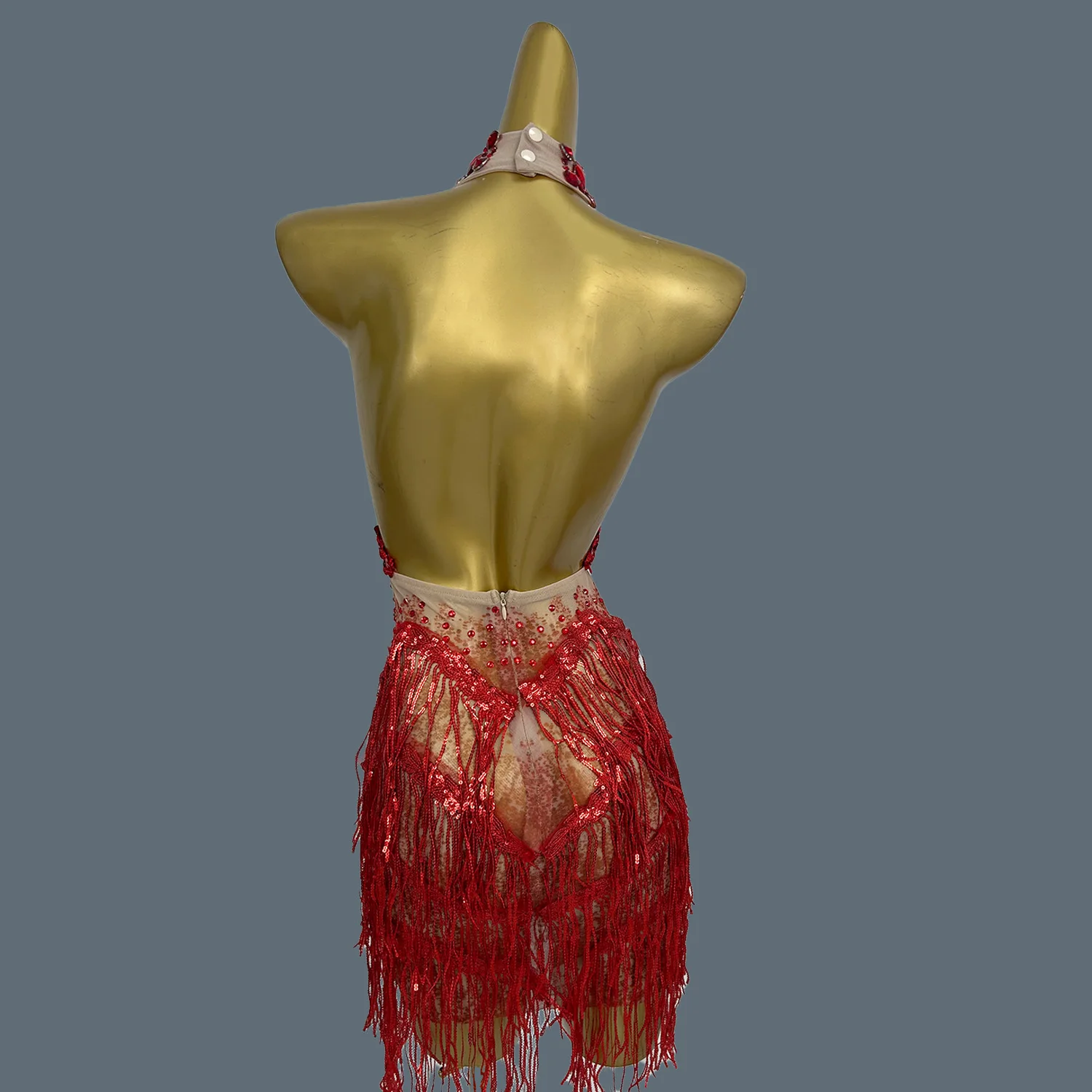 Błyszcząca Sukienka Mini z Frędzlami z Cyrkonii, Seksowna Przezroczysta Siateczka, Strój na Urodziny dla Kobiet, na Imprezę, na Występ Tańca Latynoamerykańskiego, Sanjiao