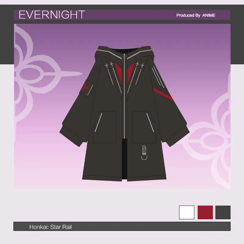 Kafka Honkai Star Rail March 7th Cosplay Costume Daily Anime Fashion Autumn Wind Coat Hoodies Tops Jacket JK Skirt Outfit Suit view 3