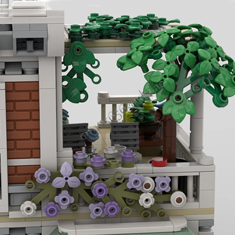 2814 pezzi di ingegneria cittadina Fishmonger Shop Office MOC Personalizza blocchi modulari Design creativo Regali di giocattoli per le vacanze fai da te