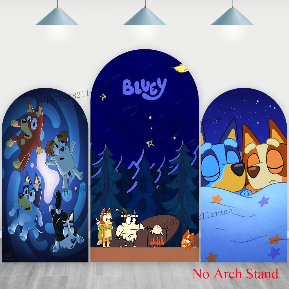 

The Bluey Arch Cover Blue Dog Backdrop Kids Boys Birthday Party Decoration Baby Shower Banner Poster Background Photography Prop