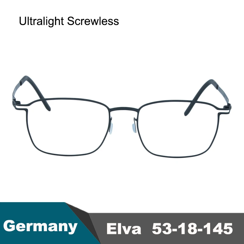 

Germany Brand Screwless Design Square Glasses Frame Men Thin Steel Ultralight Thin Eyeglasses Fashion Elasticity Spectacle Frame