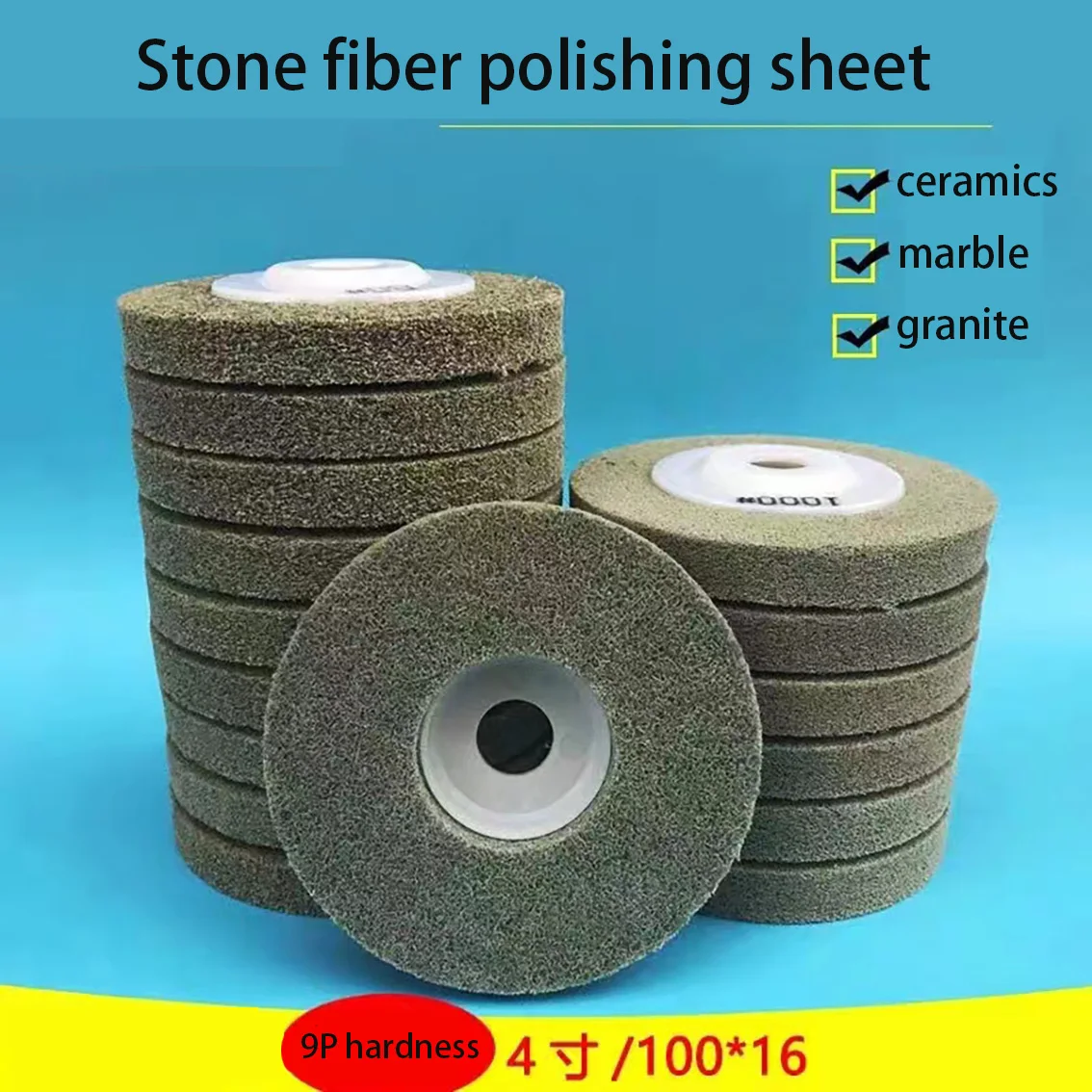 1PCS 100x16mm Stone Polishing Wheel Marble/quartz/ceramic tile/granite Fiber Angle Grinder Polishing and Trimming Tool