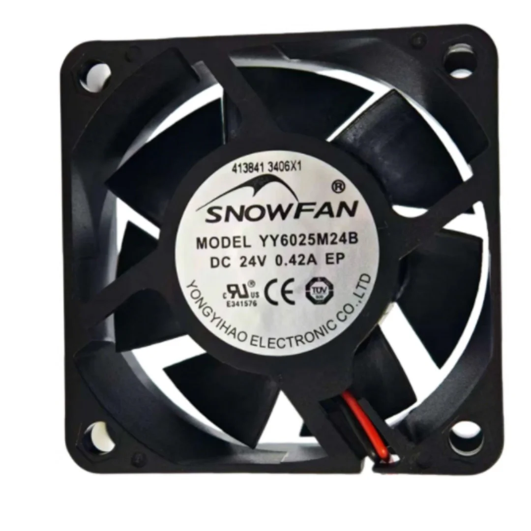 SNOWFAN YY6025M24B DC 24V 0.42A 60x60x25mm 2-Wire Server Cooling Fan