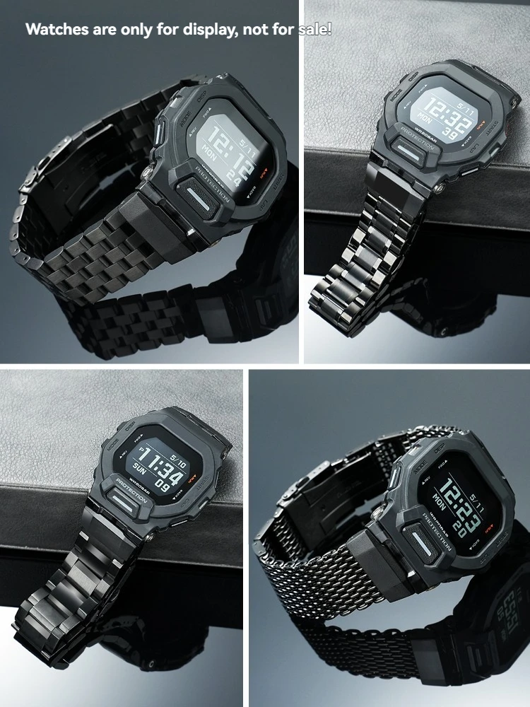 22mm para reloj deportivo Casio G-SHOCK GBD-200UU 3506 GBD-200-1A/2/9/ GBD-200SM correa de acero modificado correa de reloj de acero inoxidable