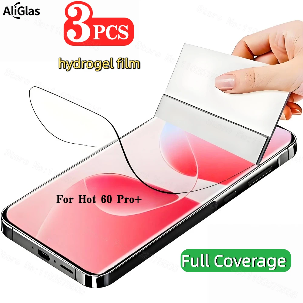 

3pcs Hydrogel Film for Infinix Hot 60 Pro Plus 60I 60 HD Full Coverage Hydrogel Film for Infinix Note 50 Pro Plus Glossy Surface