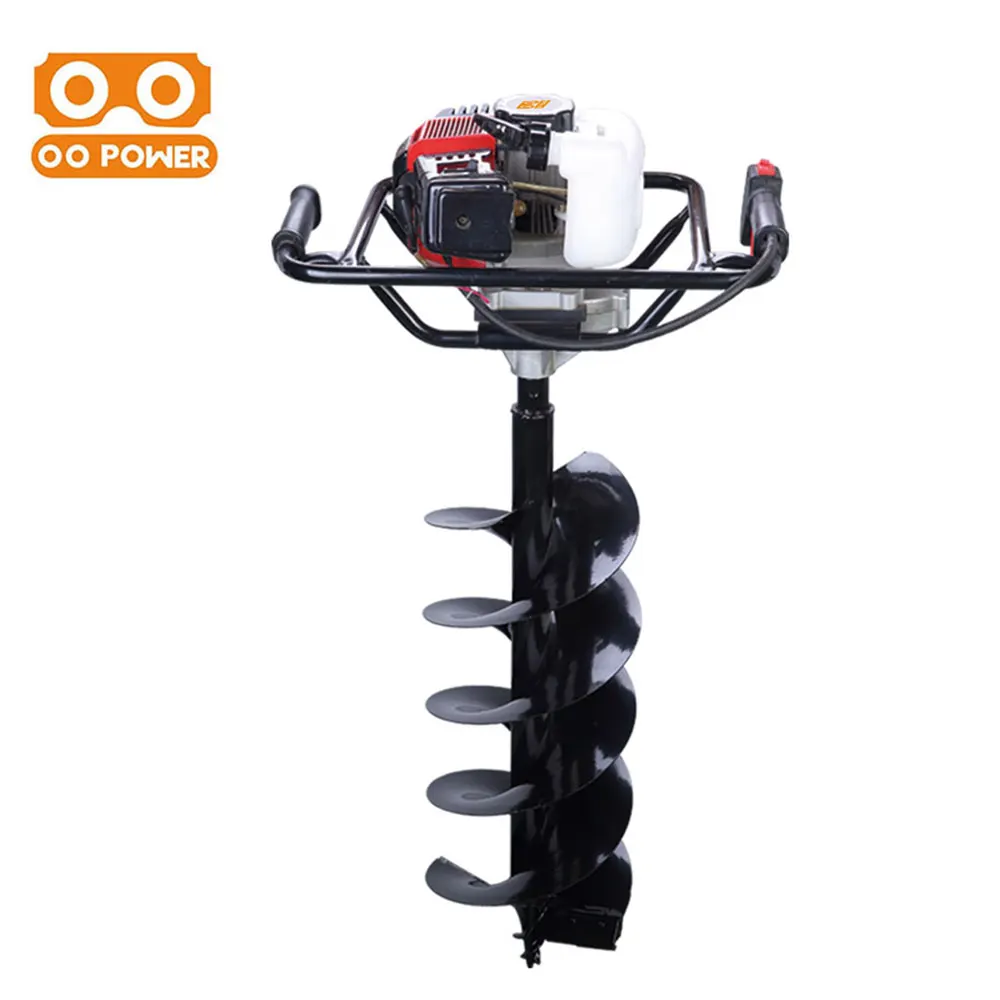 O O Power 62cc Earth Hole Digger Drill Portable 1E48F Earth Auger Drill