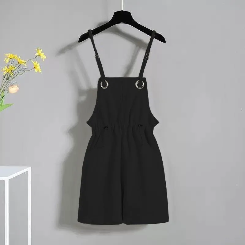 ثوب فضفاض ضيق للسيدات برباط متين وبساطة غير رسمية ملابس خروج فضفاضة تناسب الطلاب طراز كوري حلو طازج للصيف #2