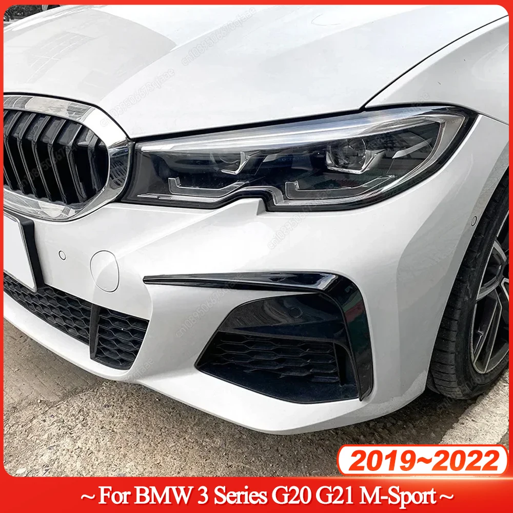 For BMW G20 G21 Car Front Bumper Lip Spoiler Fog Lamp Cover Trim Grille 318i 320i 325i 330i 330d 330e Body Kit 2019-2022 Tuning