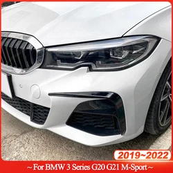 For BMW G20 G21 Car Front Bumper Lip Spoiler Fog Lamp Cover Trim Grille 318i 320i 325i 330i 330d 330e Body Kit 2019-2022 Tuning