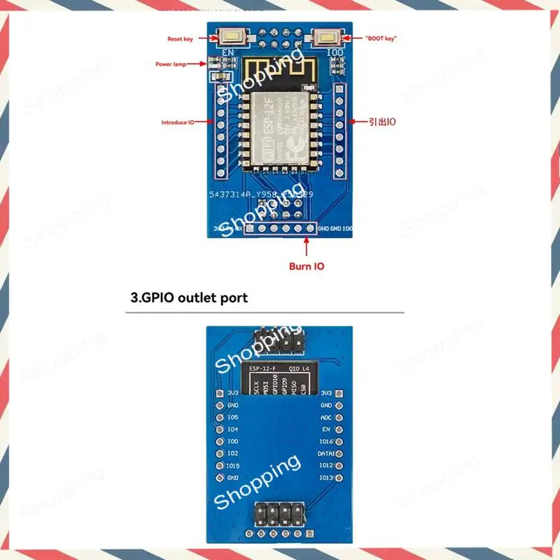M20K ESP8266 WIFI Bluetooth-Relaismodul-Entwicklungsplatine – 32-Kanal-DC-Netzteil