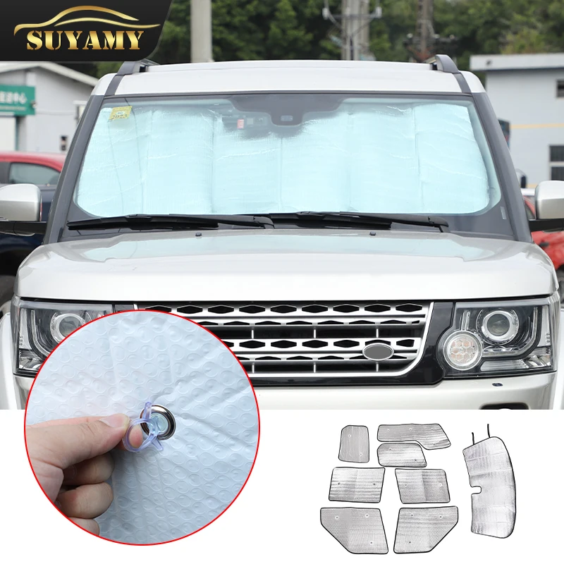 

Car Sunshade Full Window Curtain Shade Sun Protector Windshield Visor Cover For Land Rover Discovery 4 LR4 2010-16 UV Protection