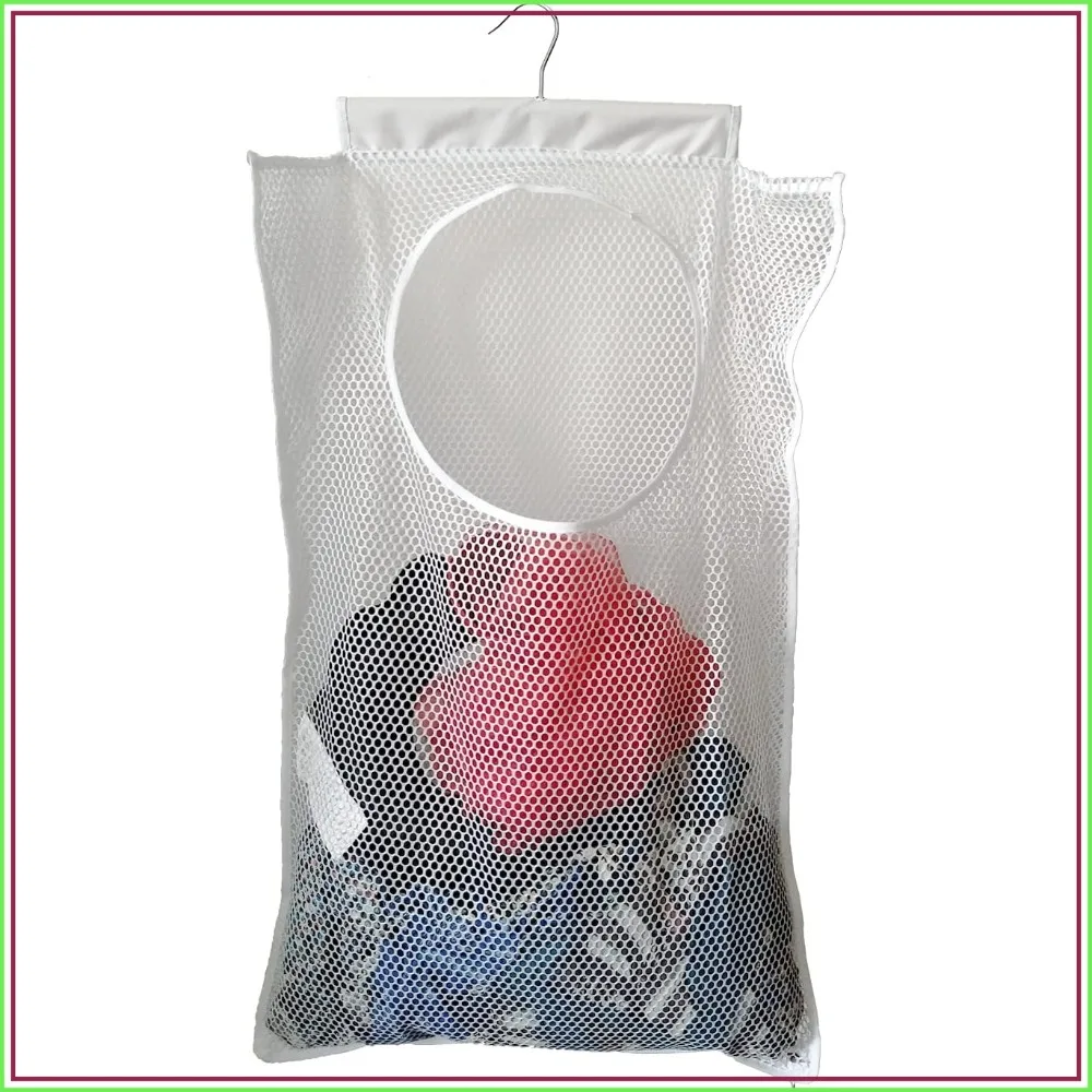 

Large Mesh Laundry Hamper for Behind Door, Closet, Caravan & Bathroom