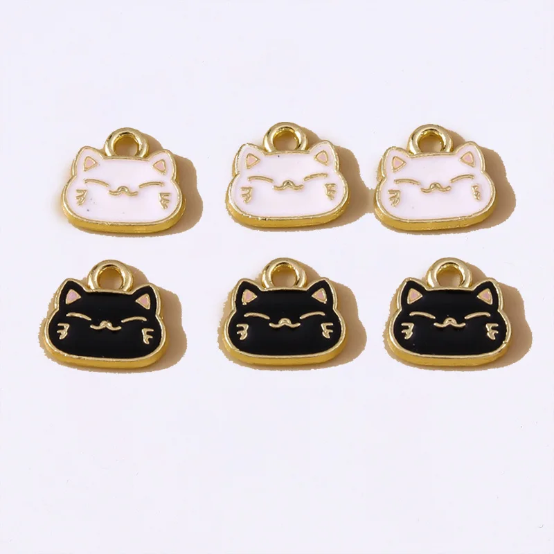 

Duarte 20Pcs/Lot Cute Mini Enamel Animal Cat Charms Pendants for Making Necklaces Earrings Bracelets DIY Crafts Jewelry Findings