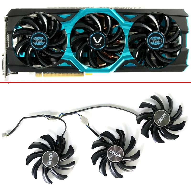 NEW Cooling Fan 85MM 4PIN FDC10H12S9-C For Sapphire Radeon Nitro R9 280X 290 290X 390 390X Tri-X Graphics Card Fans