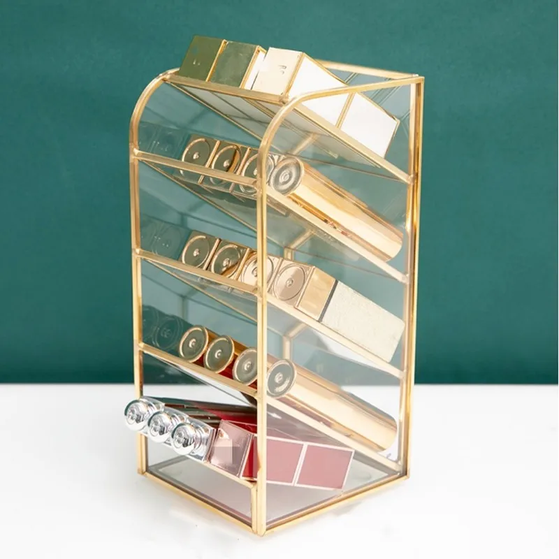 【NOW SAVE】Cosmetic Box Lipstick Storage Box 5 Layers Lipstick Holder Jewelry Boxes Cosmetic Storage Rack Lipstick Lip Gloss Shel