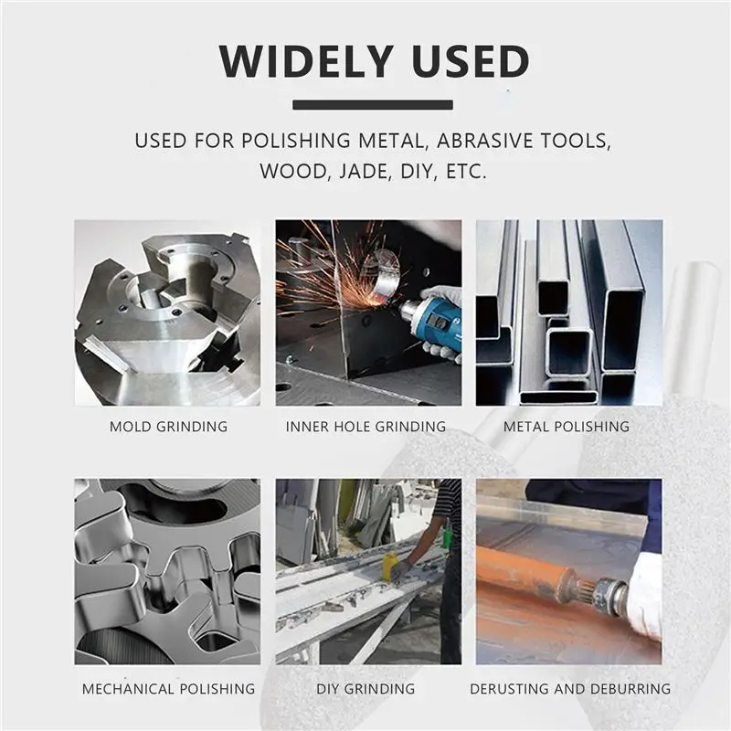 ABBQ SALE Abrasive Stone Points Set Grinding Wheel Polishing Head Bit with 1/4-Inch Shank 7Pcs Grinding Stones