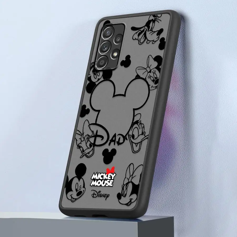 Case for Samsung Galaxy A54 A52 A14 A53 A34 A13 A12 A15 A16 A32 A21s A23 A51 A33 Phone Cover Disney Mickey Minnie Logo Fashion