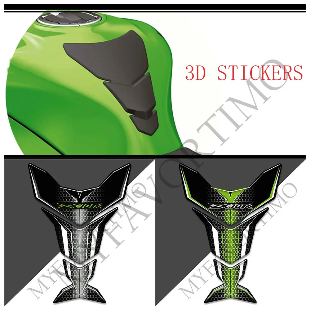 

Decals Protector Tank Pad Gas Fuel Oil Kit Knee Emblem Badge Stickers For Kawasaki Ninja ZX-10R ZX10R ZX 10R