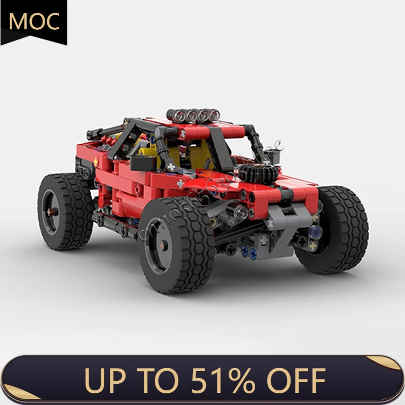 

Hot 570 PCS MOC City Car Series Exquisite Dune Buggy Model Technology Building Blocks Creative Kids Toys Popular Festival Gifts