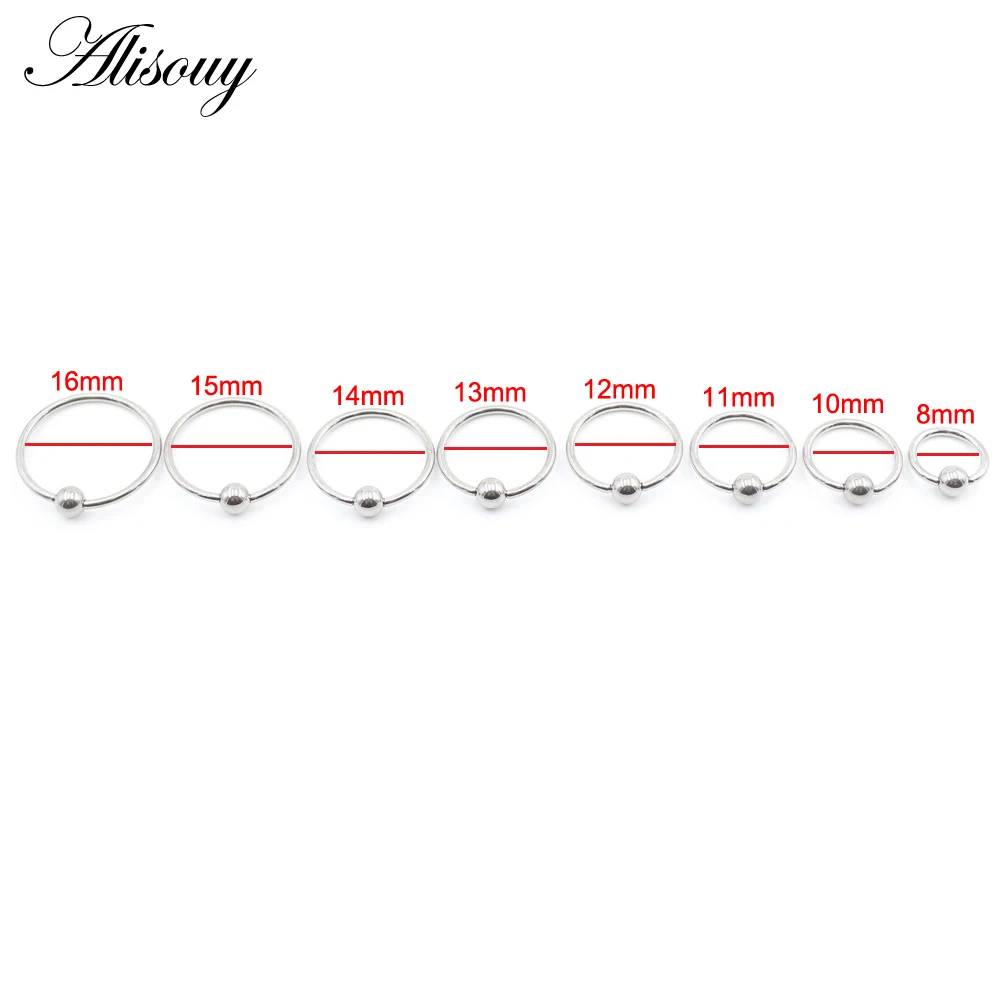1 Piece Punk G23 Titanium Captive Hoop BCR Eyebrow Tragus Closure Bar Lips Nose Rings Ear Segment Piercing Body Jewelry