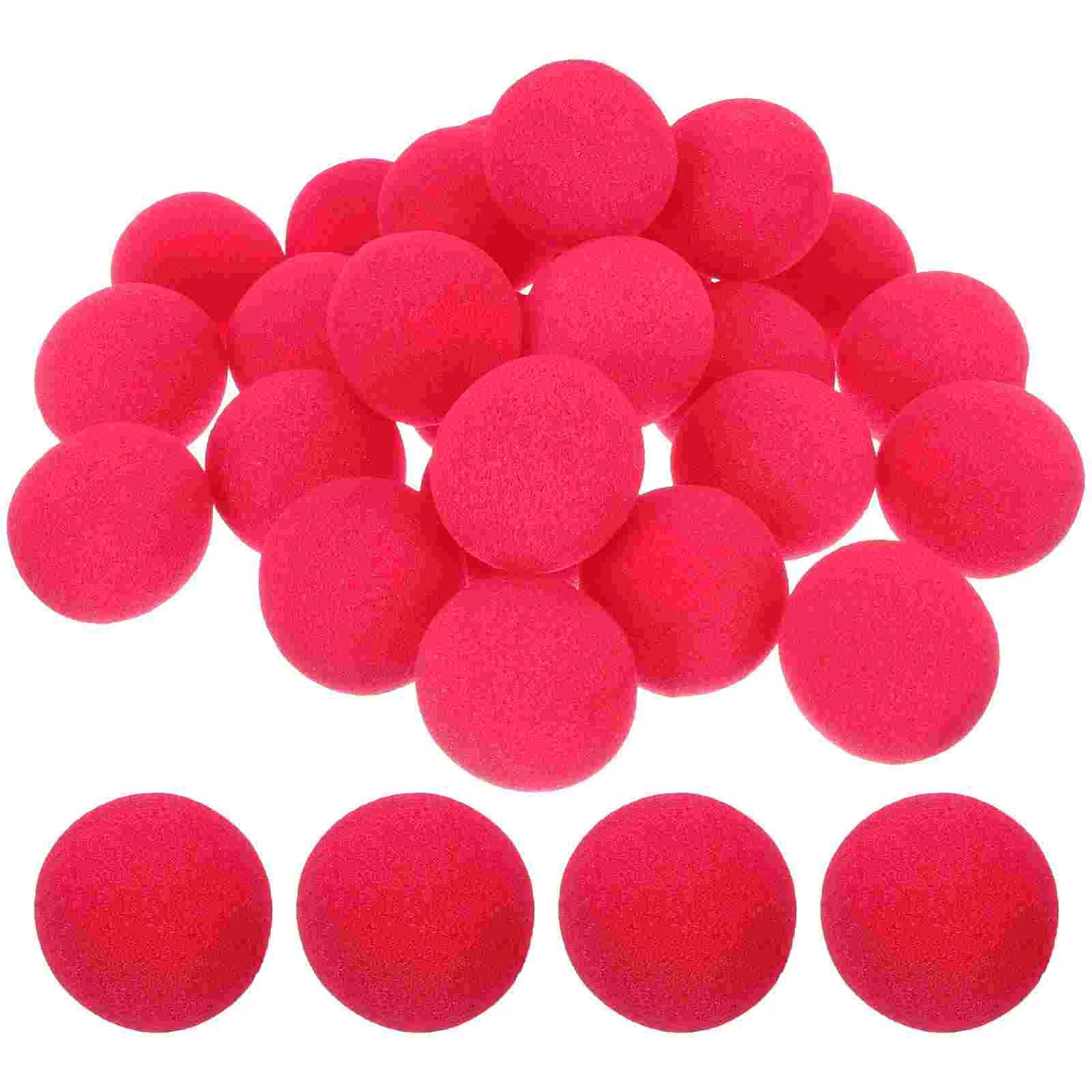 

50 Pcs Make up Sponge Clown Nose Ball Performance Prop Decorate Material Xmas Accessory Red Party