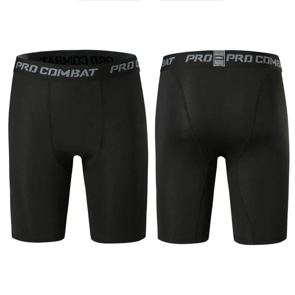 Shorts masculinos de compressão de secagem rápida, leggings masculinos, calças de treino, shorts de corrida, elásticos, confortáveis, pretos,