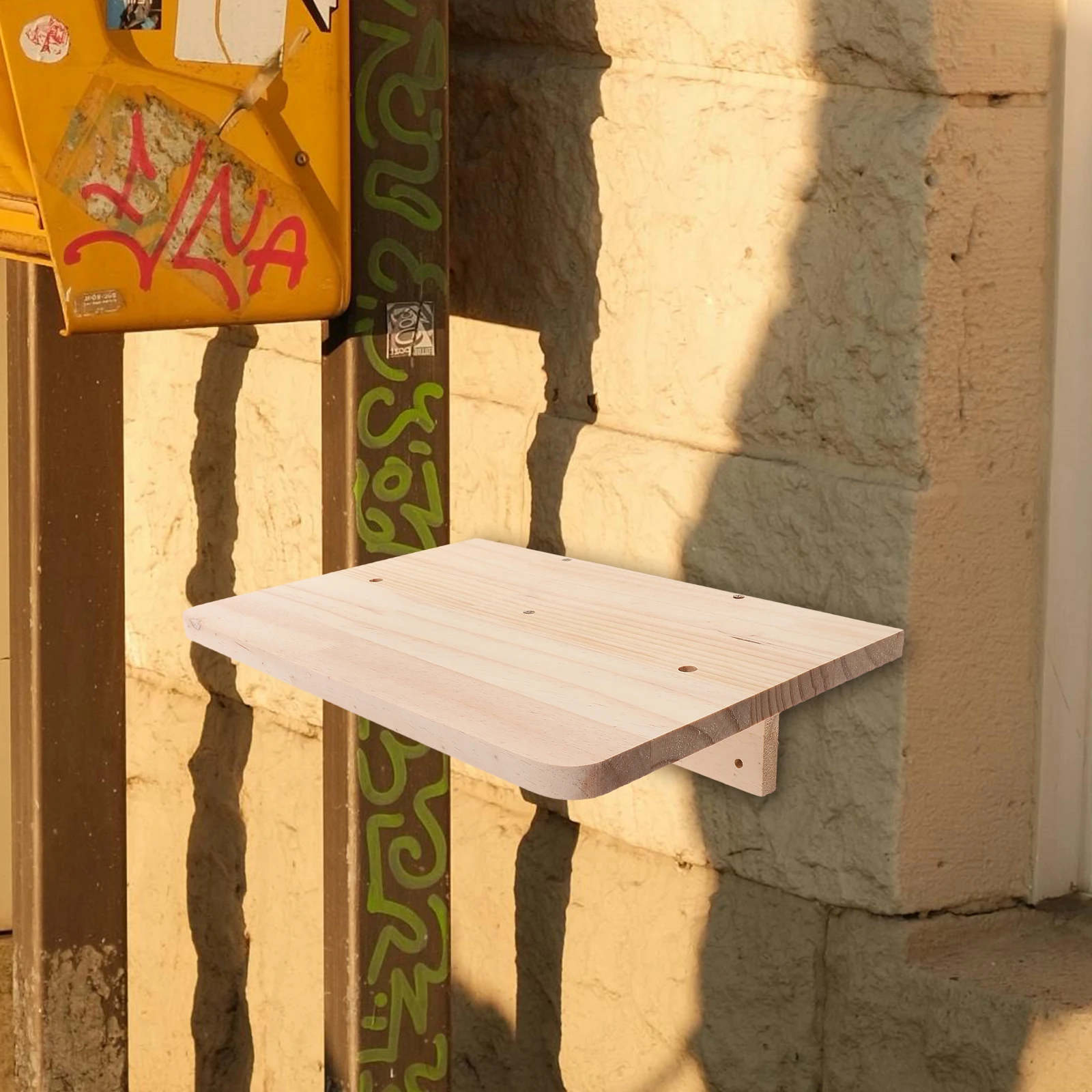 

Outdoor Multi-function Base Wood Support for Mailbox Birdhouse Library Box Squirrel Feeder Butterfly House Bee House Rectangular