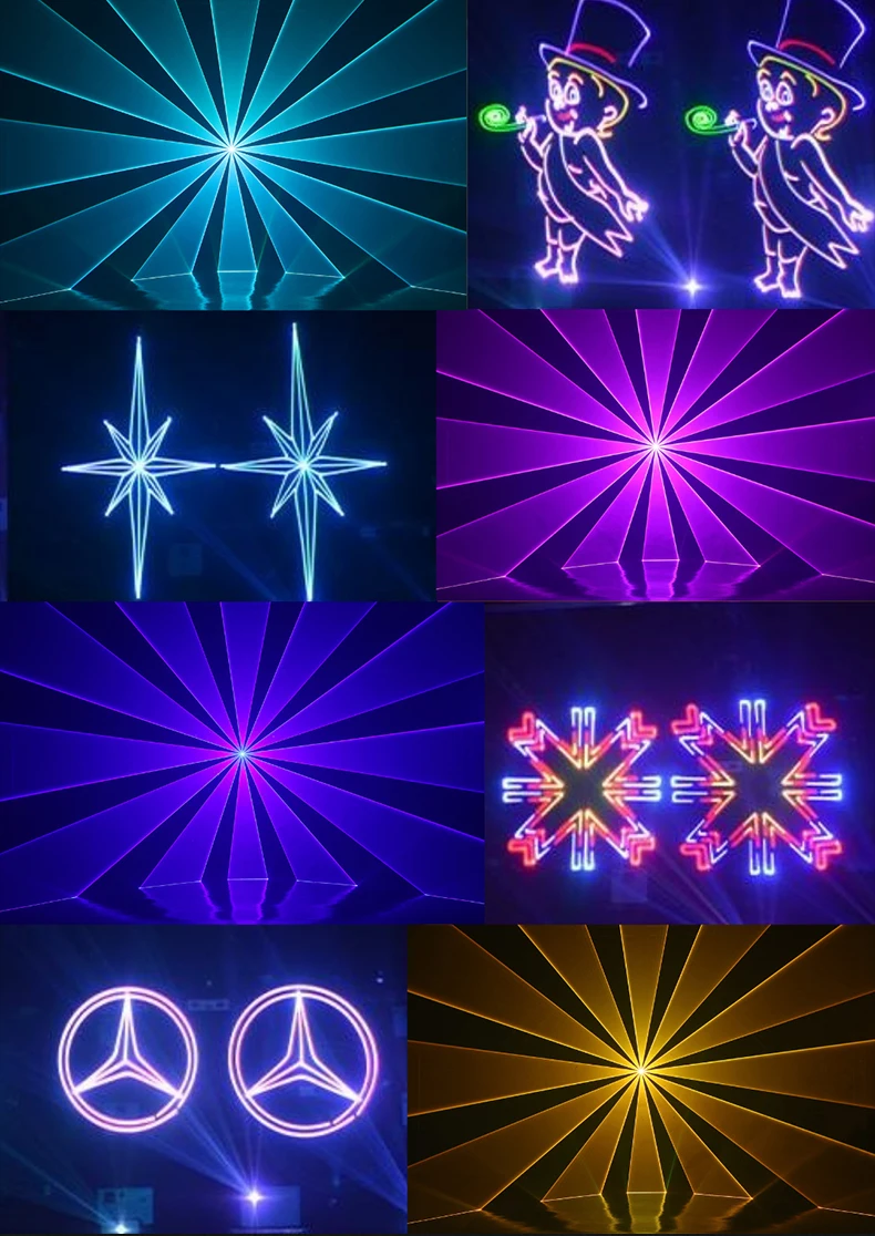 2026 15W 30KPPS RGB Hochzeits-Laser DMX Disco DJ Bühnenlicht Schallaktivierter Indoor-Tanzparty-Projektor – Detail 9