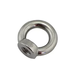 5 Pieces DIN 582 Lifting Eye Bolt Nut 304 And 316 Stainless Steel Heavy Duty Stainless Steel Eye Nuts For Marine