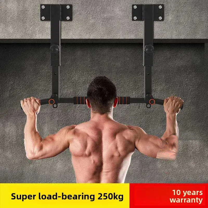 Wall Mounted Punching Pull Up Bar Indoor Ceiling Fixed Thickened Chin Up Bar Home Gym Upper Body Workout Training Equipment