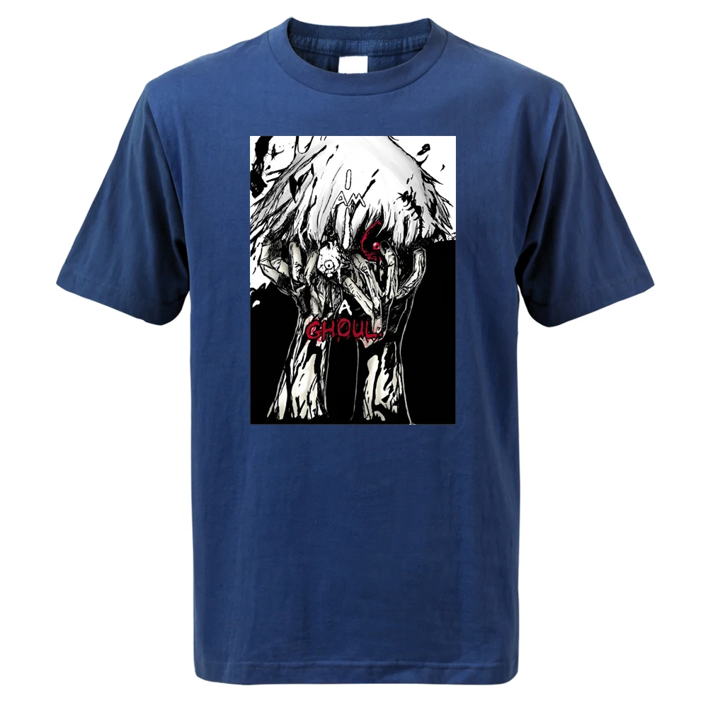 Classics Anime Bloody Tokyo Ghoul Kaneki Ken 2024 Summer Unisex Harajuku T-Shirts Cotton Streetwear Men\'s Short Sleeve Tops