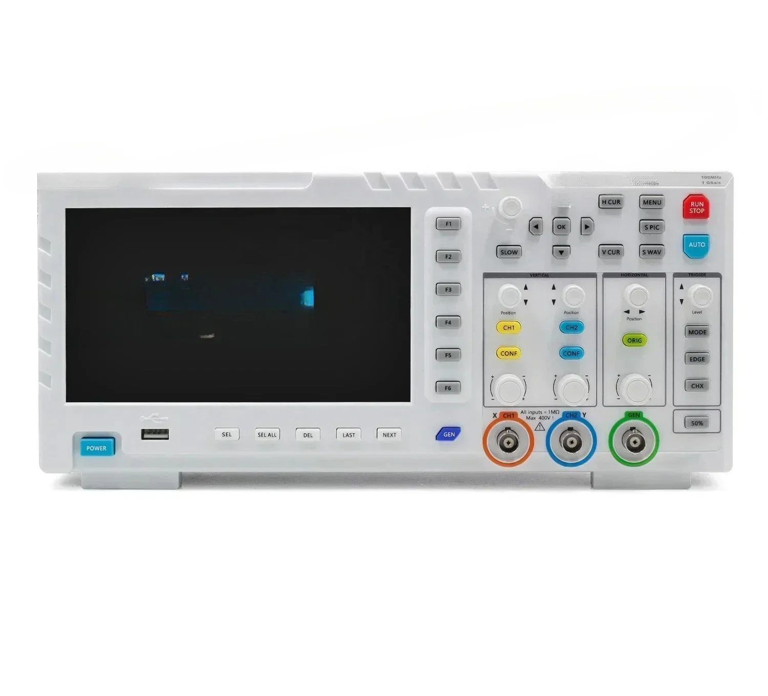 1014D Real Time sample rate 100MHz 2Channels 1GSa/s USB host and device connectivity 7 Inch Digital Oscilloscope factory price
