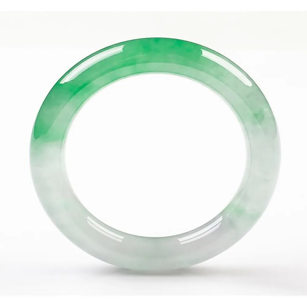 Myanmar Natural Jadeite Round Bracelet A Goods Old Pit Floating Flower Jade Transparent Ice Waxy Bangle Jewelry Accessories