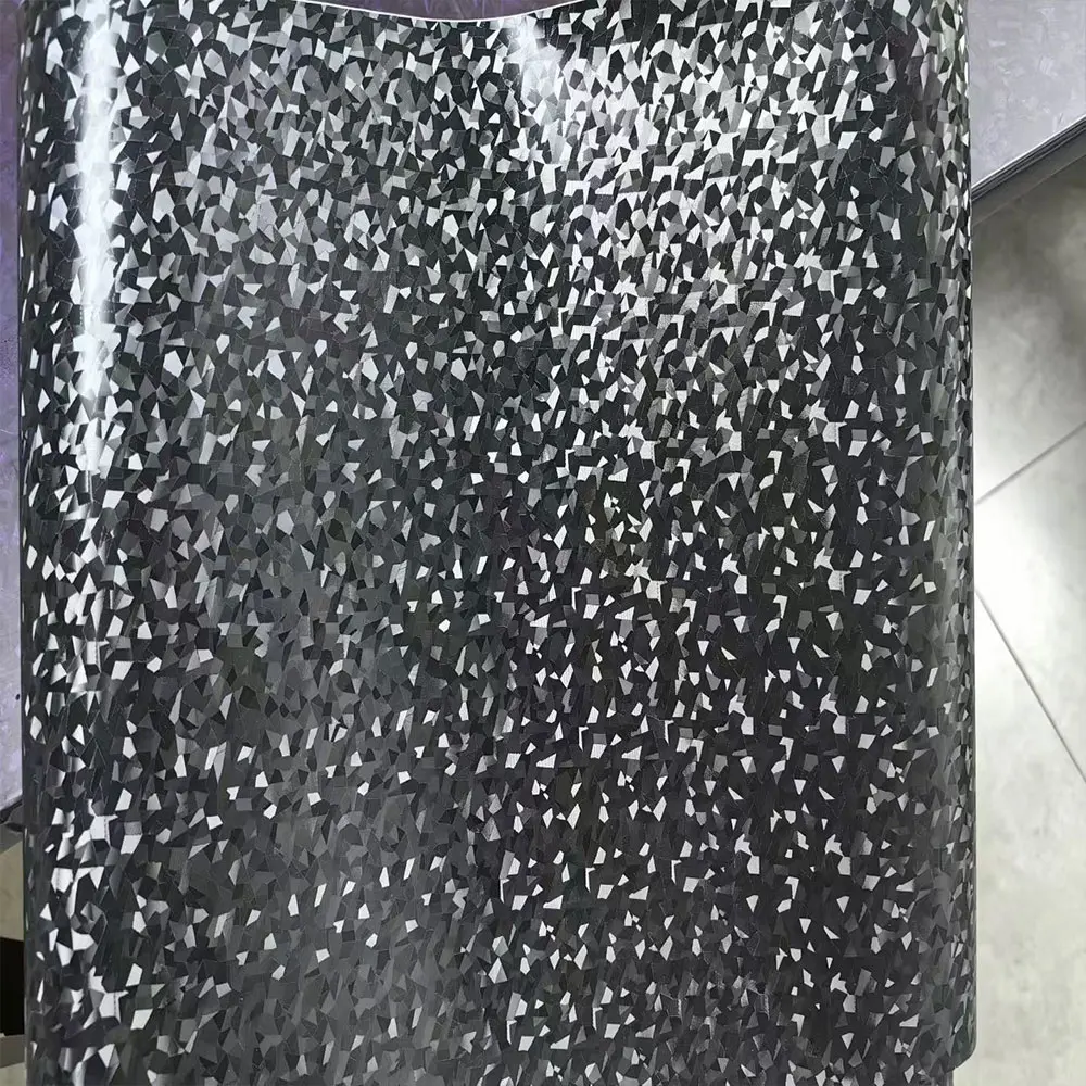 

PET Glass Shard Texture Carbon Fiber Vinyl Wrap Car interior DIY Stickers Motorcycle Accessories Cover Air Release Self-Adhesive