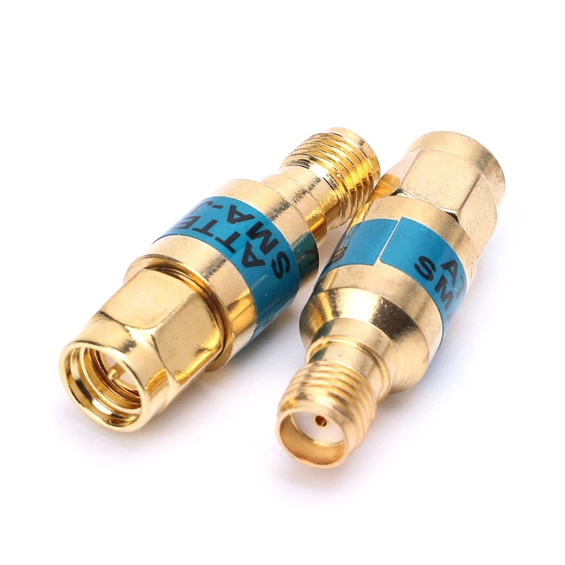573A Golden Attenuator SMA-JK ชายหญิง RF Coaxial Attenuator 2W 0-6GHz 30db