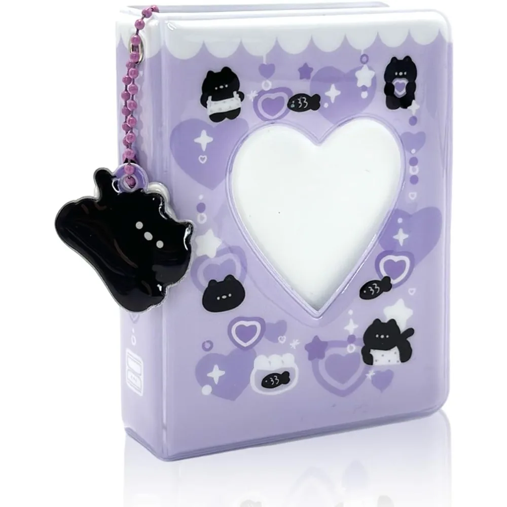 

Photo Album Film, Ideal for Polaroid 2x3 Photos, Photocard Binder with Heart Cutout Cover