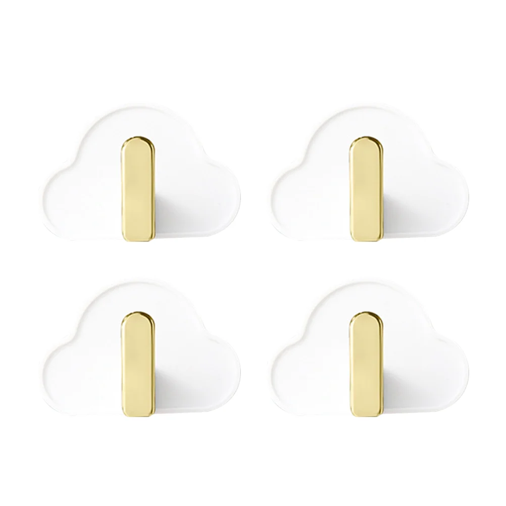 Hook up L-shape Hooks Clothes Wall Hanging Traceless Adhesive Hat Plastics Nail-free