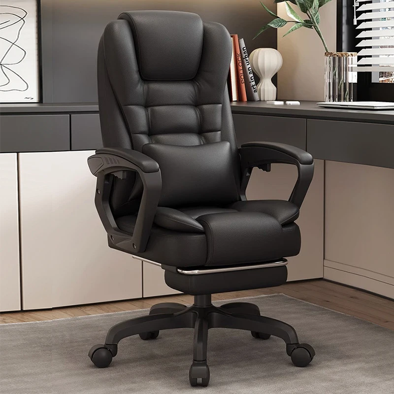 Executive Leather Ergonomic Office Chair Modern High Back Revolving Guest Manager boss Reclining