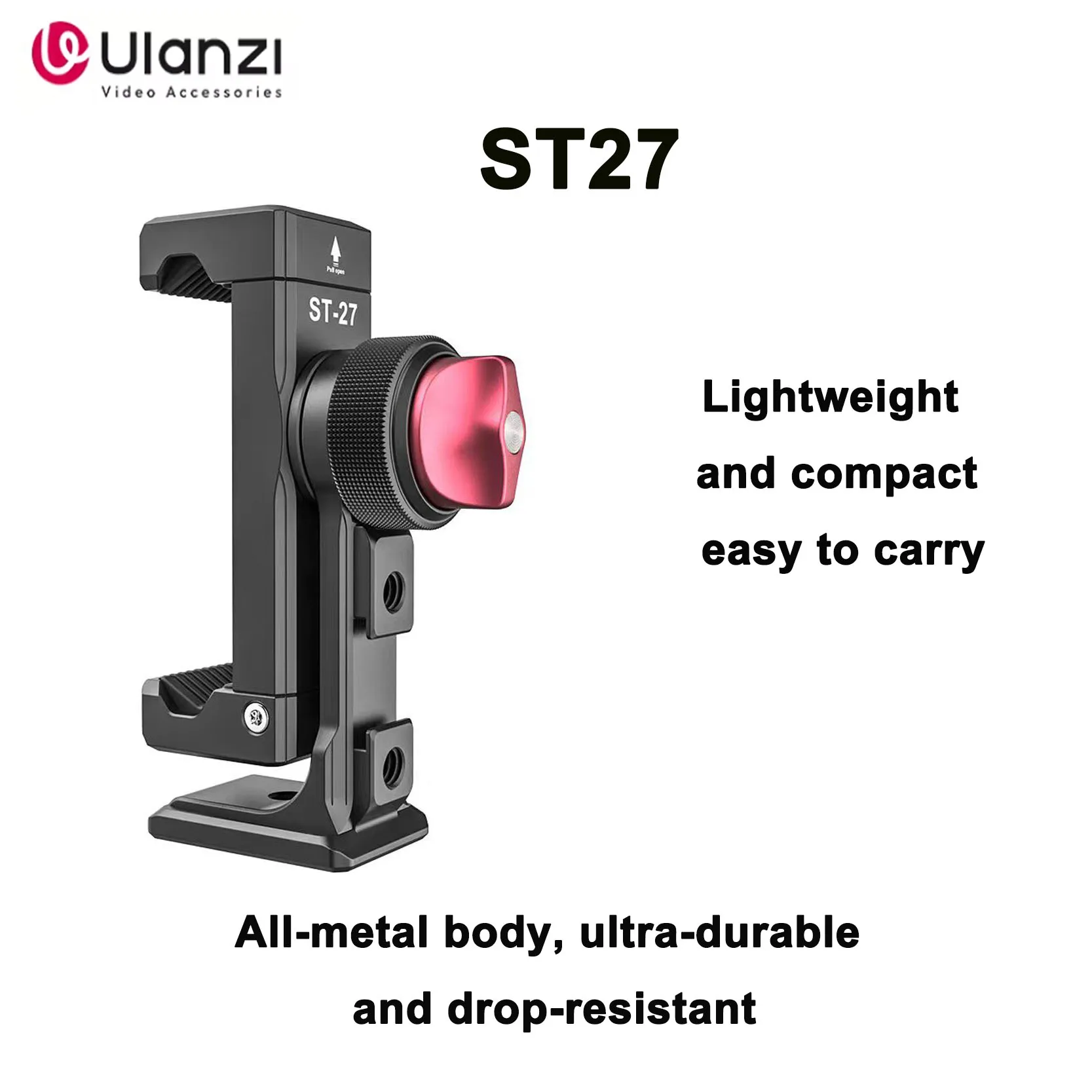 

Оригинальный Ulanzi ST-27 вертикальная съемка металлический держатель для телефона фотография Vlog горячий башмак расширяемый беспроводной микрофон