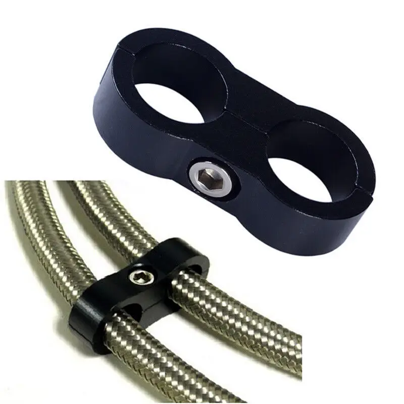 4Pcs/lot 6AN Hose Separator Clamp Bracket Adapter For 3/8" Oil Fuel Hose,Oil Line, Brake Line Separator Bracket 3