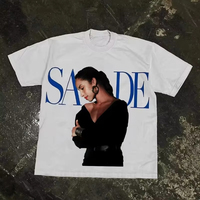SADE Y2K Vintage Harajuku Streetwear Oversized T Shirt Goth Casual Loose Hip-hop Top Men Women Clothes Tee Real Casa Tennis Club