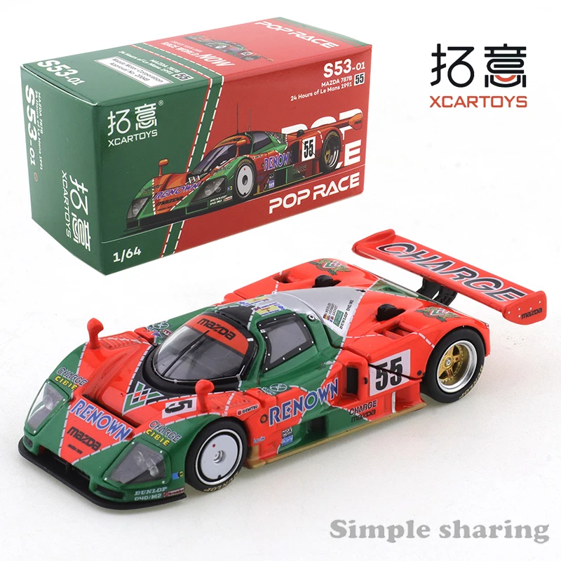 

XCARTOYS 1/64 S53-01 787B Le Mans 24 Hours Endurance Championship Car Diecast Model Toy Vehicles Miniatures Collectibles