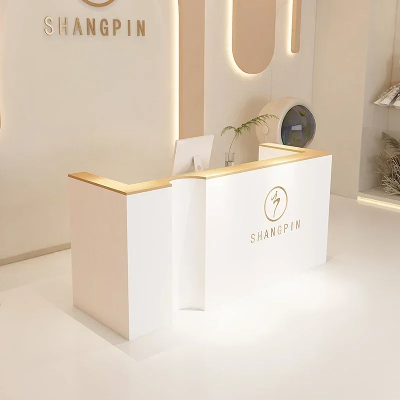 Reception Desk Furniture Hairdressing Pulpitos Churches Clothing Store Display Table Counter Escritorio Church Beauty Front