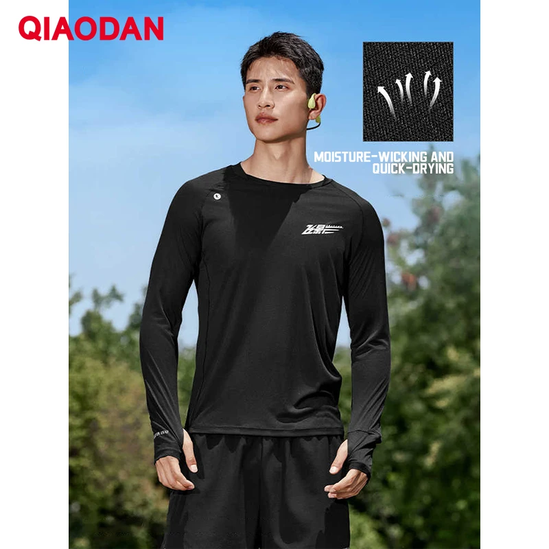 

QIAODAN Long Sleeve T-Shirts Feiying Men's 2025 Quick Dry Sport Top Breathable Moisture Wicking Running Clothing QXBTL3253065R