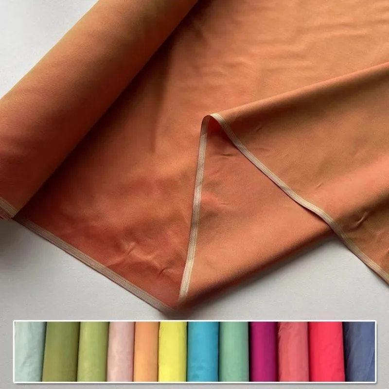 

100x114cm Mulberry Silk Taffeta Fabric for Crisp Dress Umbrella Shirt Cashmere Lining Light-colored Cloth Fabrics Per Meter