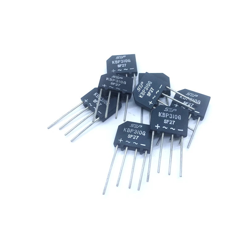 10pcs  KBP310G 3A 1000V DIP-4 plug-in bridge stack rectifier bridge full bridge flat bridge brand new original