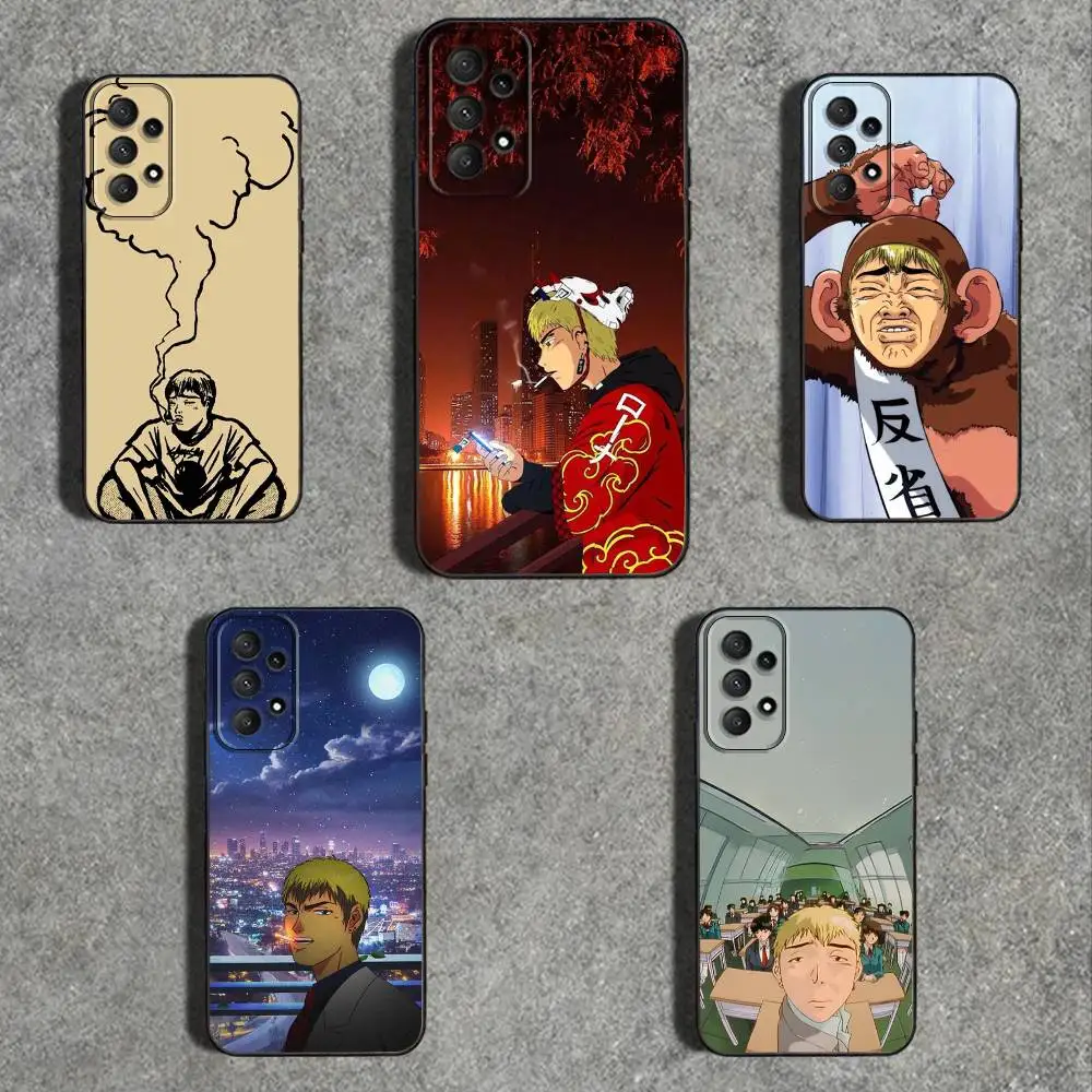 Custodia per telefono Great T-Teacher OnizukaS GTO per Samsung Galaxy A73,31,32,72,41,53,52,71,22,5G,Nota,J7,8,9 Cover nera morbida