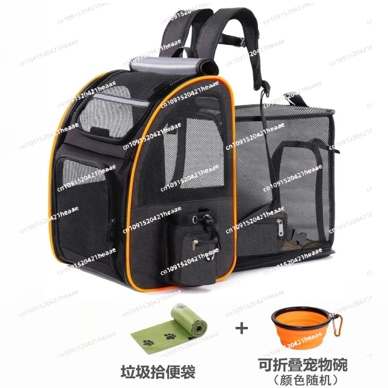 

Suitable for Mochila portátil para mascotas de viaje, bolsa grande y transpirable expandible perros y gatos