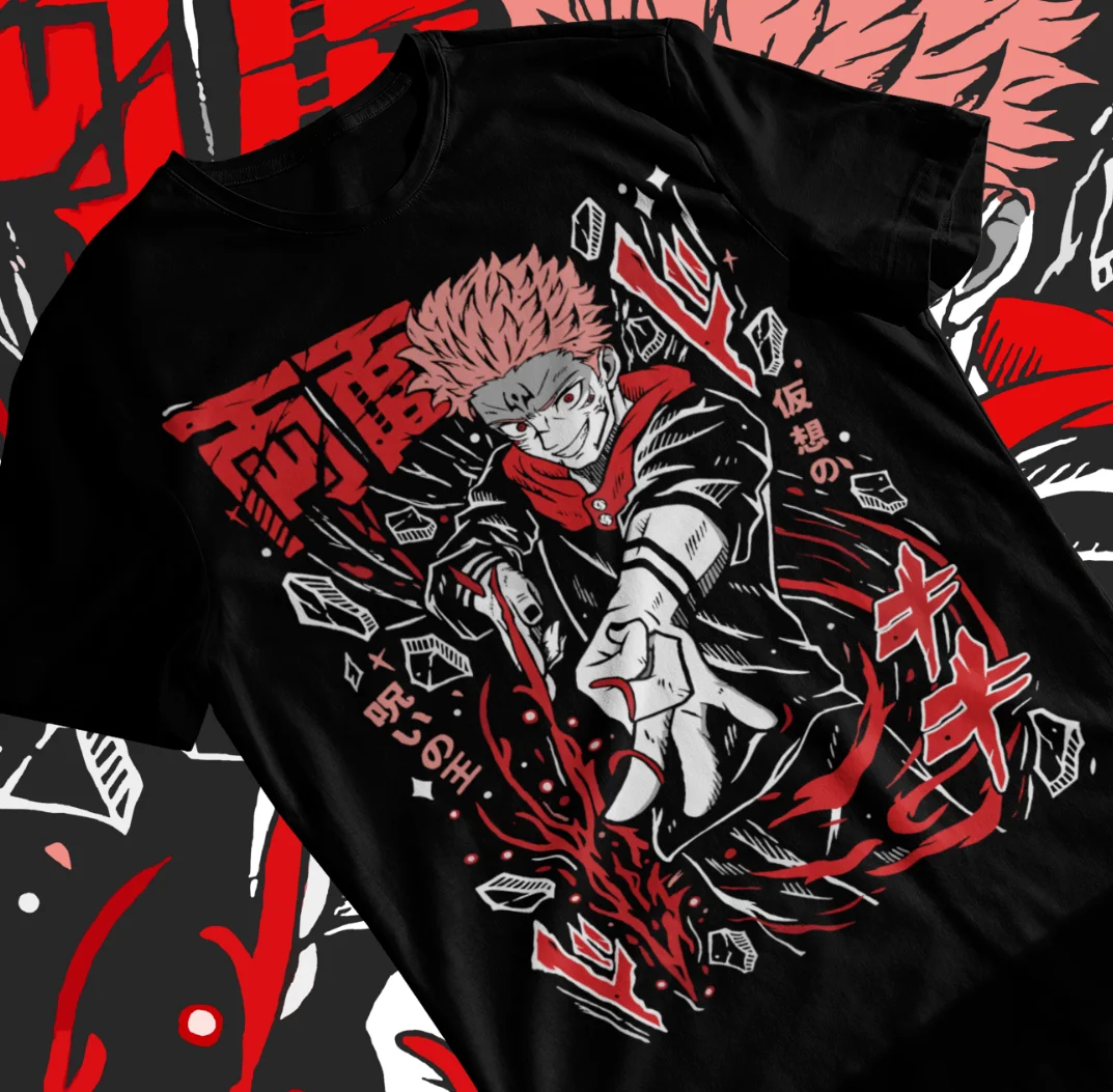 Ryomen Sukuna T-Shirt JJK Jujustu Kaisen Gojo Satoru Anime Soft Tee All Sizes