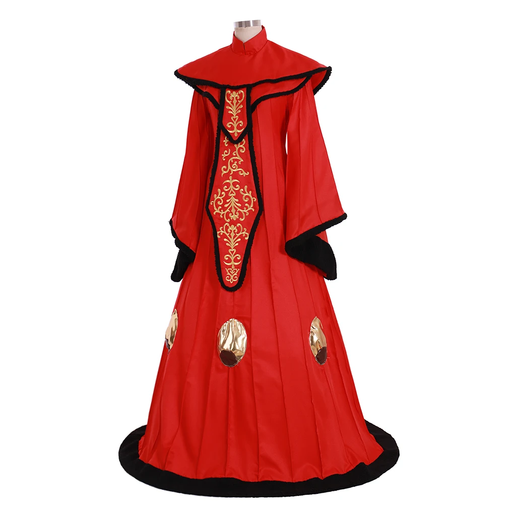 Movie Cosplay Padme Costume Women Red Space Battle Robe Queen Dress Suit Halloween Carnival Christmas Party Disguise Outfits